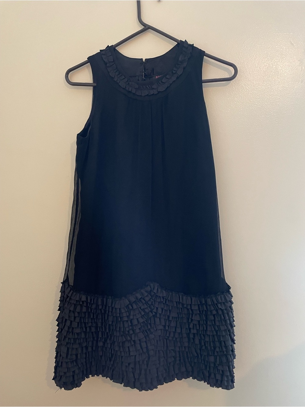 Y2K Betsey Johnson silk layer dress with ruffles